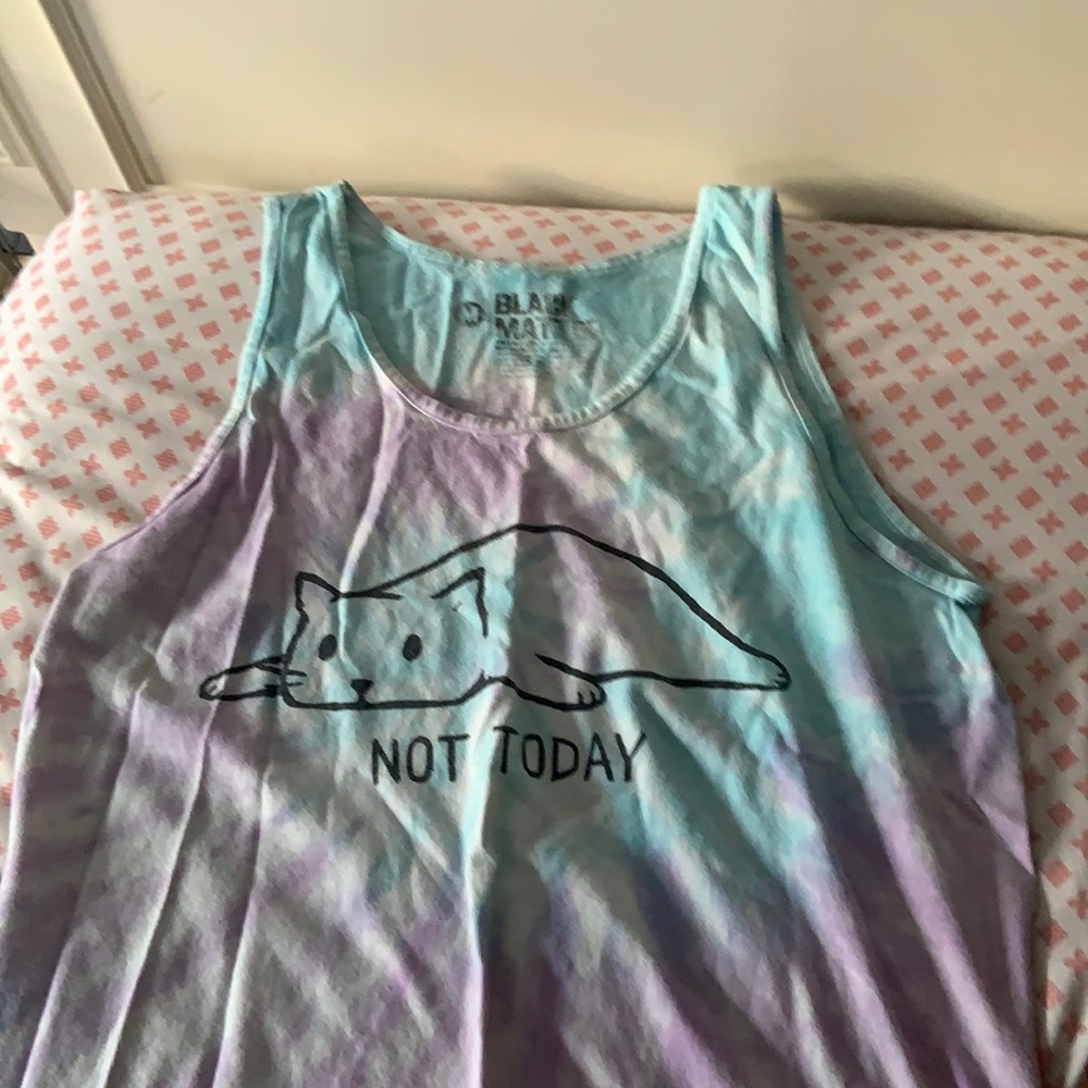 Tie-dye blue and purple tank top